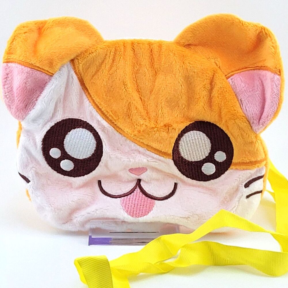 Hamtaro Plush Face Pochette Pouch with Yellow Strap